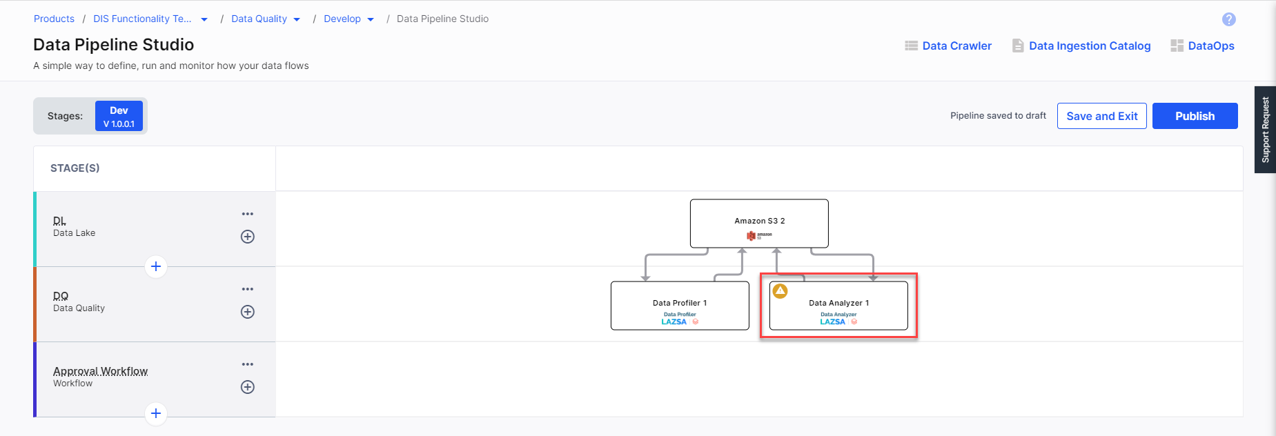 DQ Add Data Analyzer stage